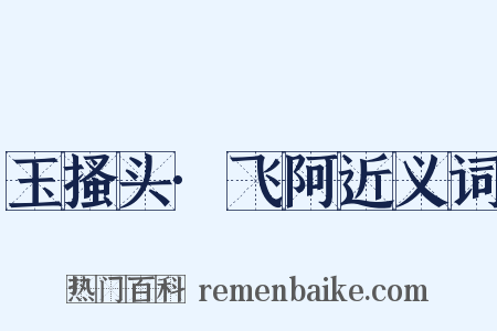 玉搔头·飞阿近义词是什么意思的图片